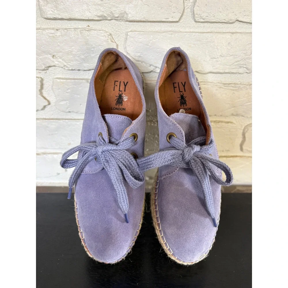 Fly‎ London Lace-up Leather Espadrilles Shoes Women's Size 39 / 8